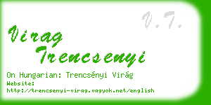virag trencsenyi business card