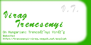 virag trencsenyi business card